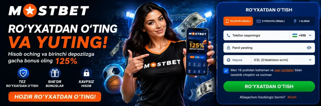 mostbet live kazino uz